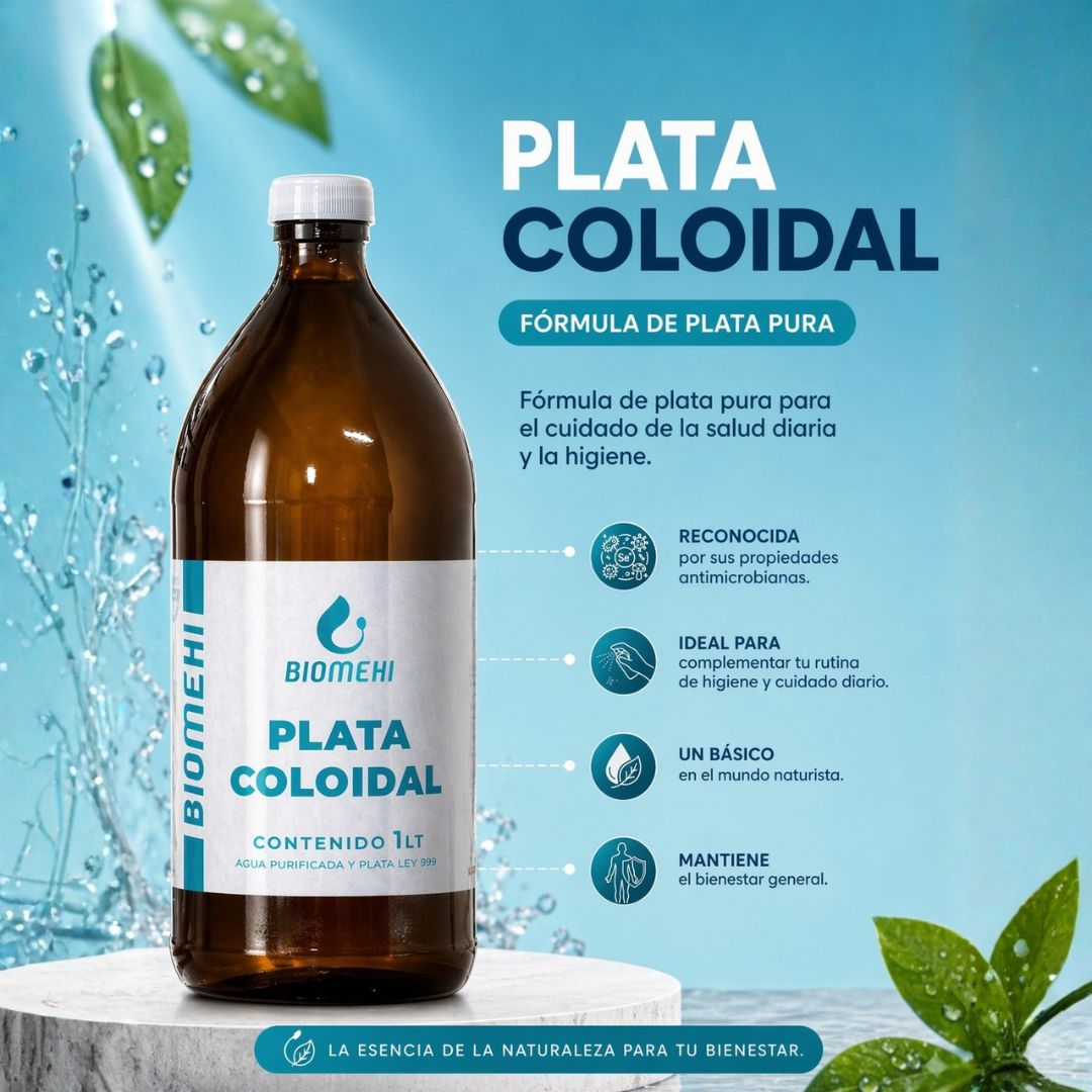Plata Coloidal 1 Litro 10-15 ppm