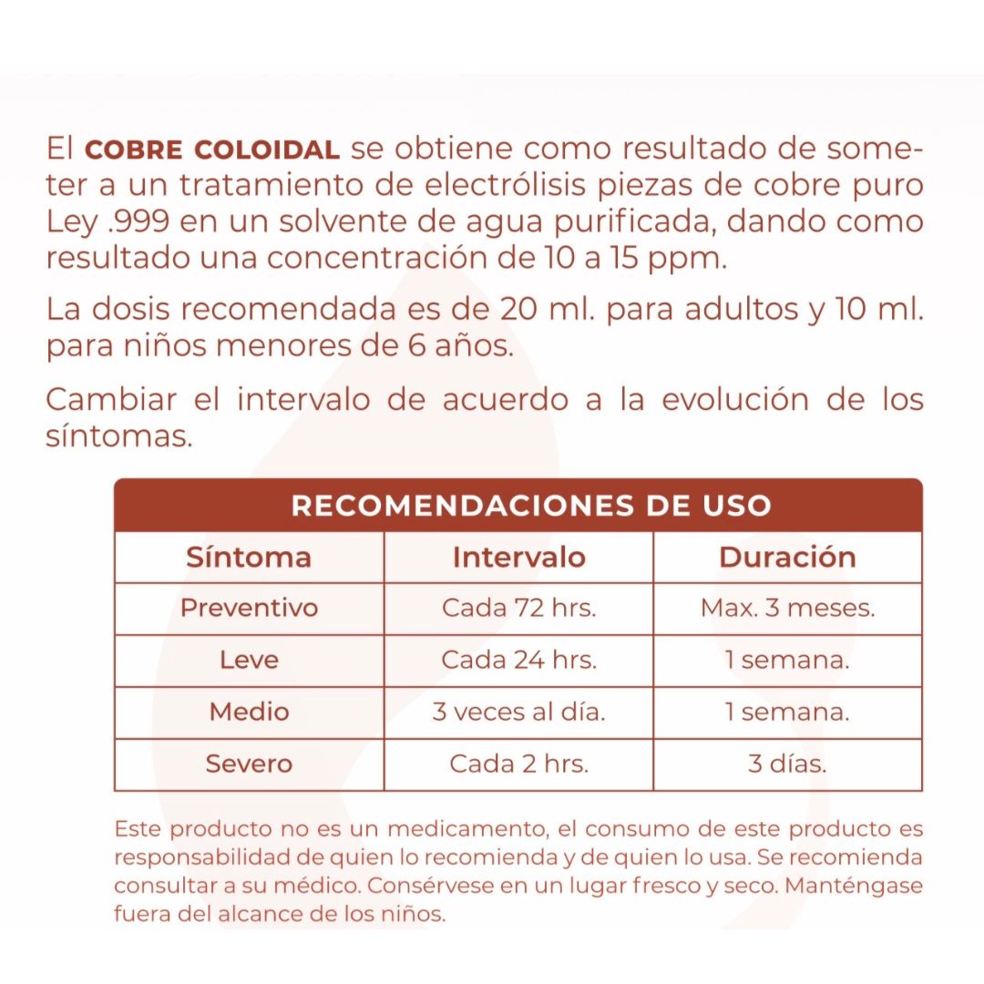 Cobre Coloidal 1 Litro 5 ppm – Biomexi